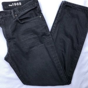 Men's GAP 1969 Black Jeans 34 x 32 Straight Fit